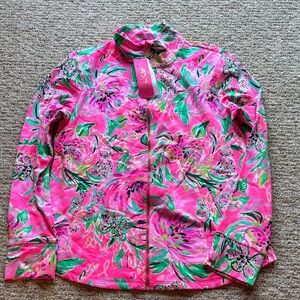 Lilly Pulitzer Hot Pink Floral Zip-Up Jacket